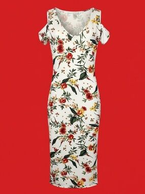Blossom off shoulder maxi dress